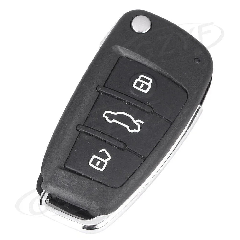 Folding Key Shell Remote Case 3 Buttons for Audi Q7 A8 Quattro (2007-2015)