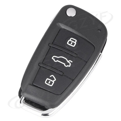 Folding Key Shell Remote Case 3 Buttons for Audi Q7 A8 Quattro (2007-2015)