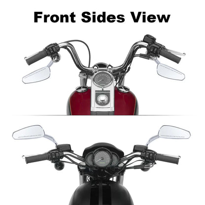 Chrome 8mm Rear View Mirrors for Harley Sportster XL883 1200 Touring Softail