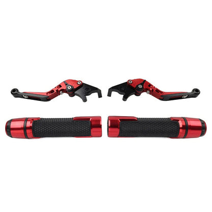 Red Extendable Brake Clutch Levers Grip Set for Suzuki GSXR600/750 (2006-2019)