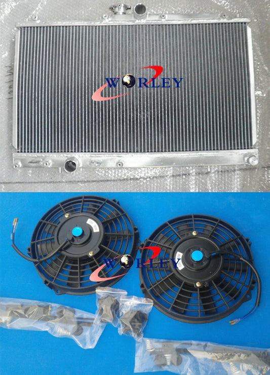 ALU Radiator + Fan for Mitsubishi Lancer EVO 7/8/9 MR FQ CT9A 2.0 (01-07)