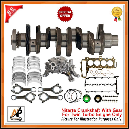 Engine Rebuild Kit with Crankshaft Piston Oil Pump Rings for Jaguar Land Rover (2010–2019)