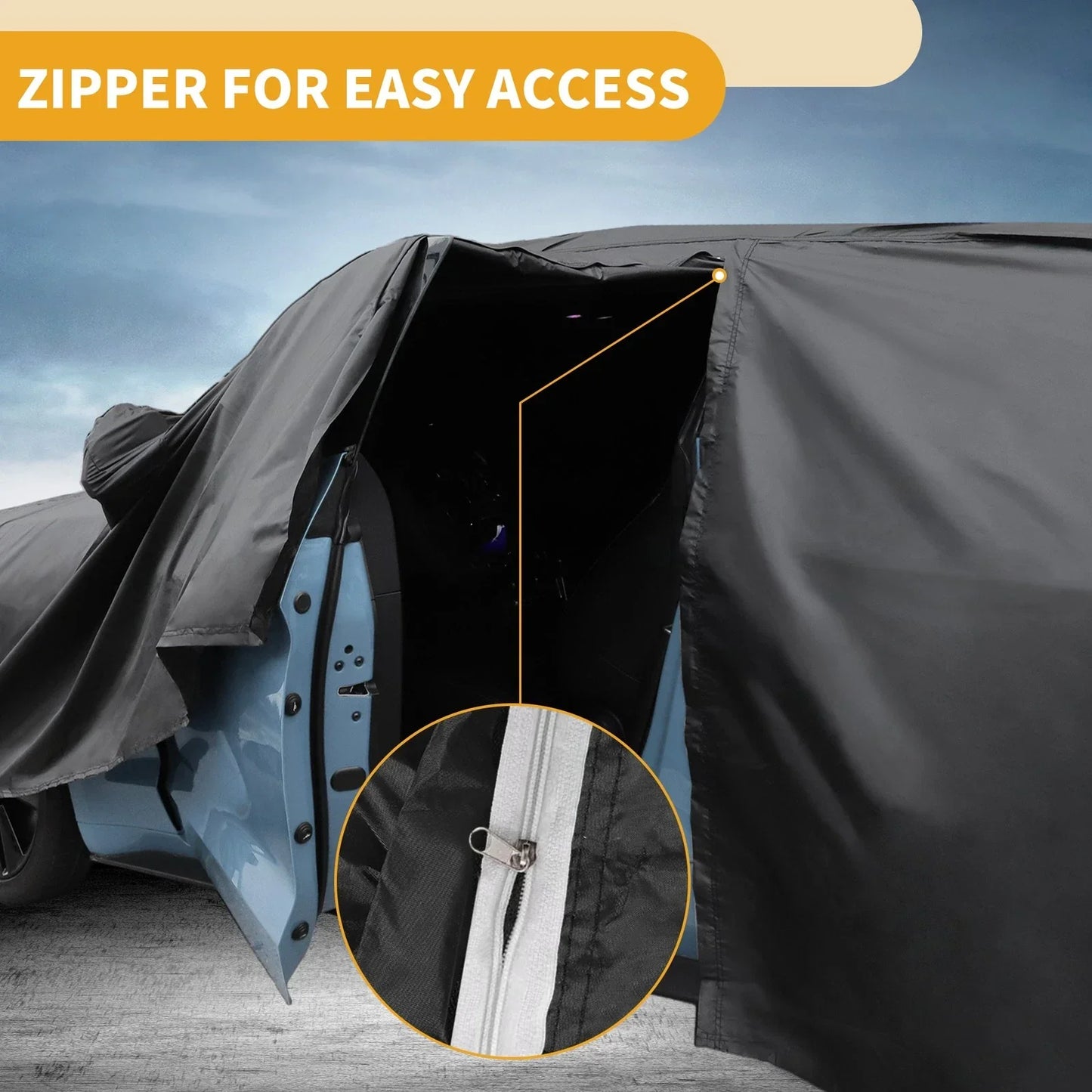 Waterproof All Weather Car Cover for Hyundai Ioniq 5 Black 190T-PU (2021-2023)