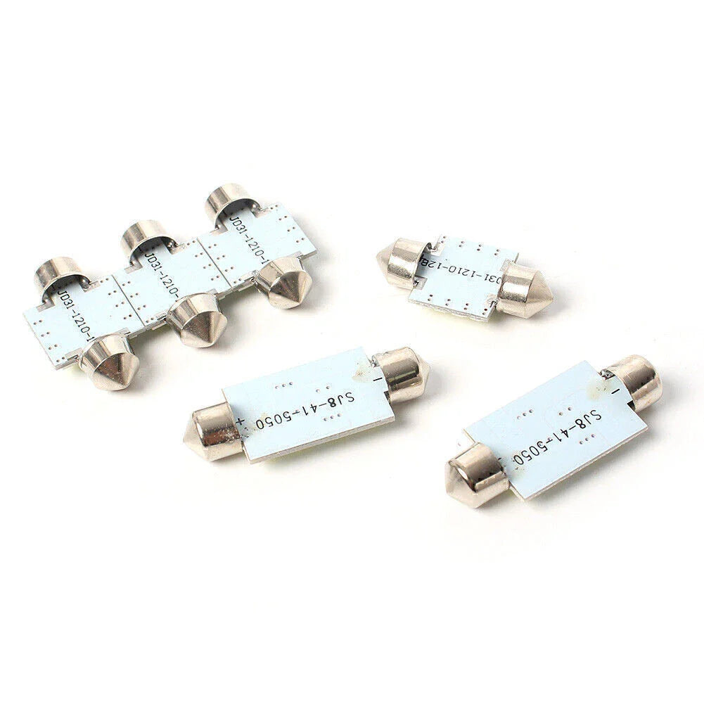 14PCS White LED Interior Lights for T10 31mm Map Dome & License Plate