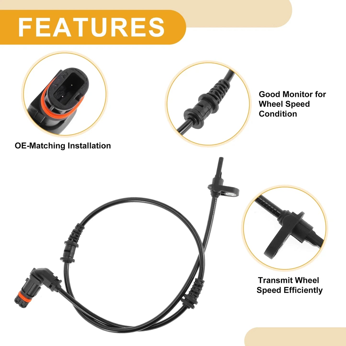ABS Wheel Speed Sensor for Mercedes-Benz B200 (2005-2012)