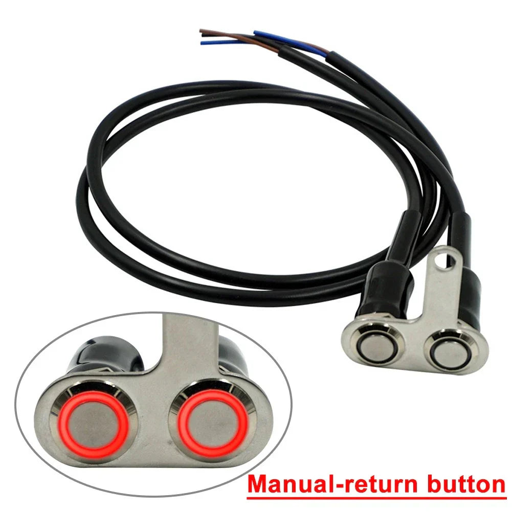 LED Switch Handlebar Mount for Universal Right Red Waterproof
