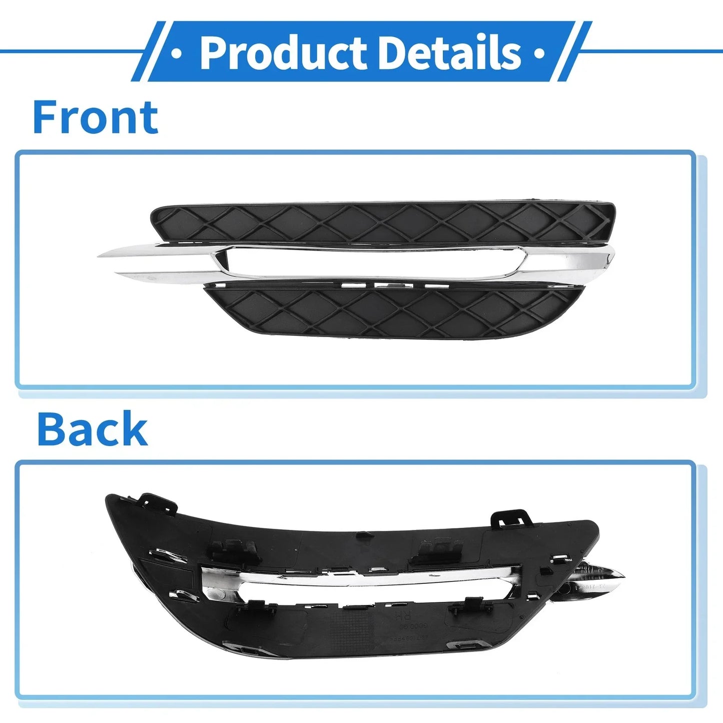 Front Right Fog Light Grill for Mercedes-Benz C300 (2011-2013)