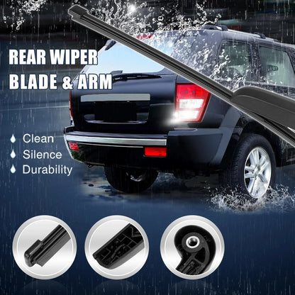 Rear Wiper Blade Arm Set 2 x 350mm for Audi A1 (2010-2020) Black