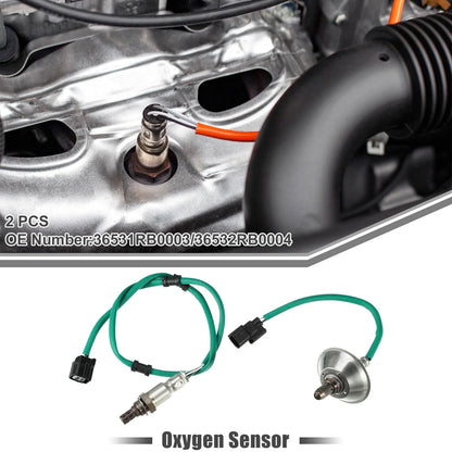 2 x O2 Oxygen Sensors for Honda Fit L4 1.5L (2009-2010)