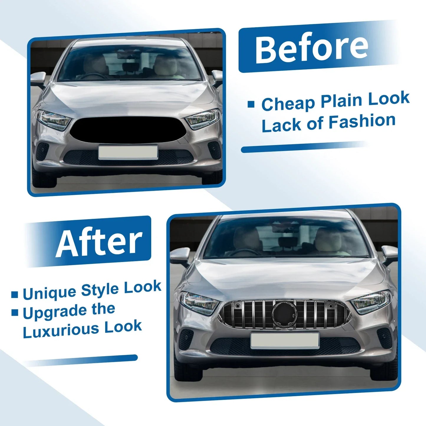Front Upper Bumper Grille for Mercedes-Benz A-Class (2013-2020)
