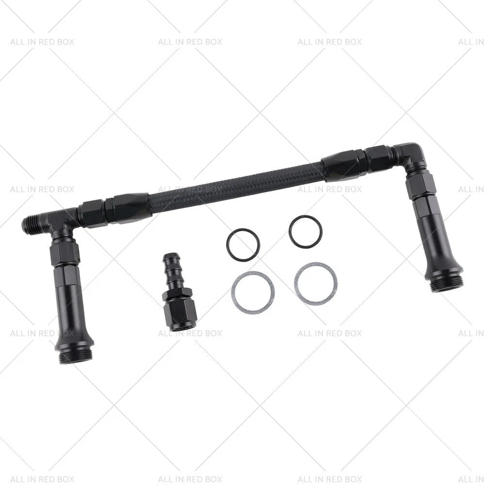 Braided AN6 Dual Feed Carb Fuel Line for Holley 4150 Carburetor