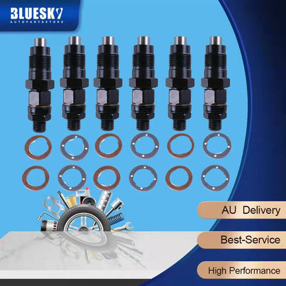 6Pcs Diesel Fuel Injectors for Land Cruiser Coaster 1HZ (70-80)