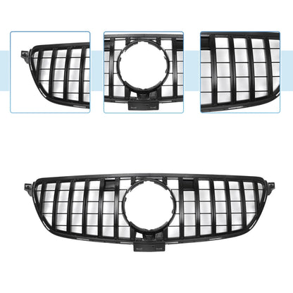 Front Upper Bumper Grille for Mercedes-Benz GLE 2015-2019 Black Grills