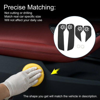 Car Door Anti Kick Pad Sticker Protector for Honda Fit (2021) - 1 Set Black