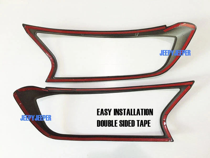 Grey Wildtrak Headlight Taillight Cover Trim for Ford Ranger T6 PX (2015-21)
