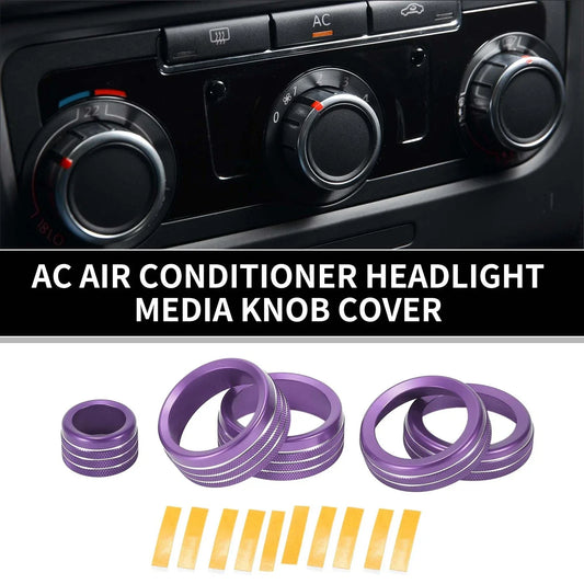 AC Headlight Media Switch Knob Cover for Chevrolet Silverado (2022-2023) 5 x Pcs