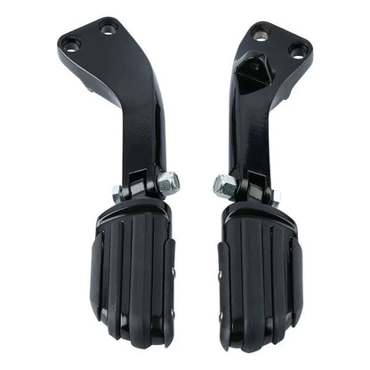 Black Rear Footpeg Mounts for Harley Dyna Fat Bob Low Rider Super Glide (2006-2017)