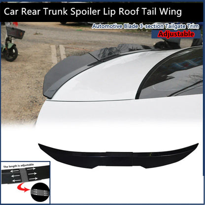 Adjustable 115.5cm-129cm Rear Trunk Spoiler Lip for Sedan