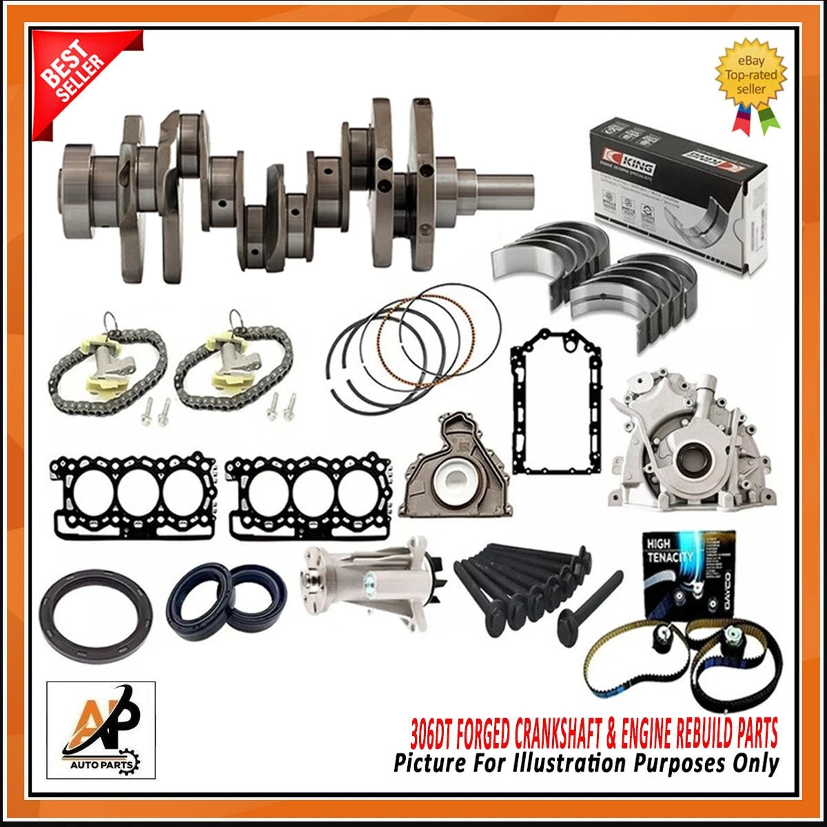 Forged Crankshaft Rebuild Kit for Land Rover Range Rover 306dt (3.0 Diesel)