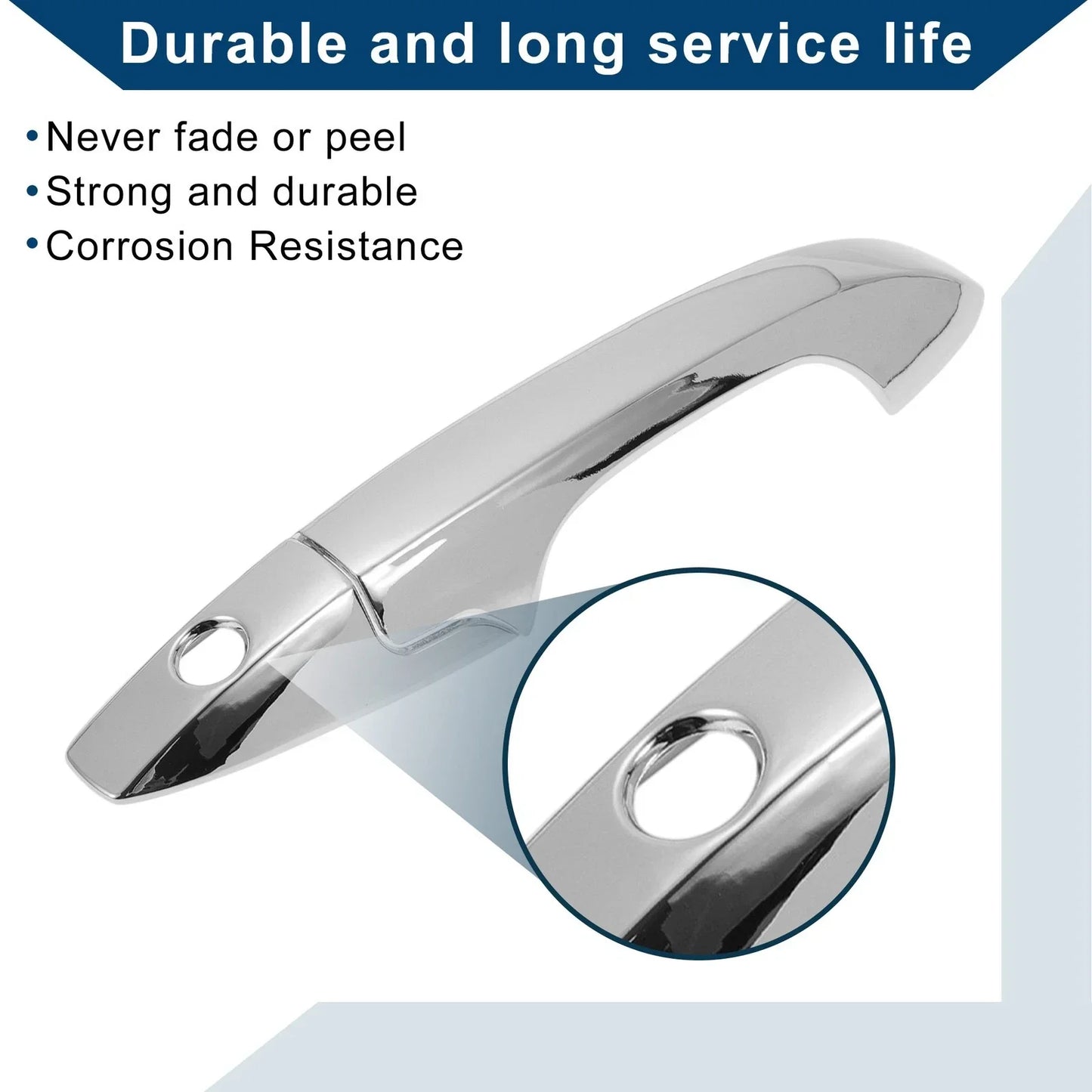 Car Door Handle Cover Trim for Honda CR-V 2007-2011 Silver Tone
