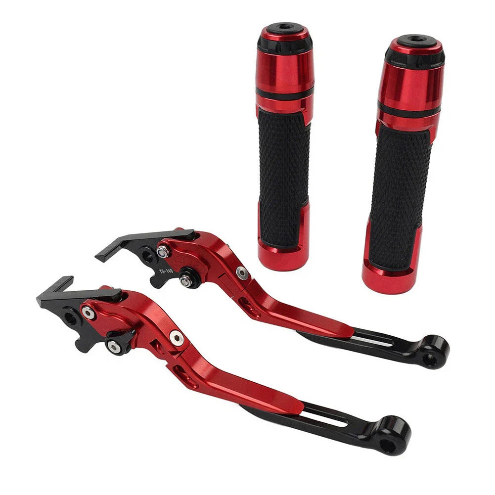 Red Extendable Brake Clutch Levers Grip Set for Honda ADV150 (2019-2020)