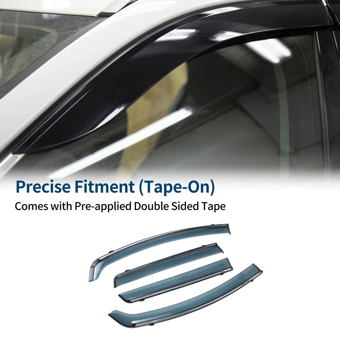 Car Window Deflectors for Honda Fit 2015-2020 Side Vent Visors Black