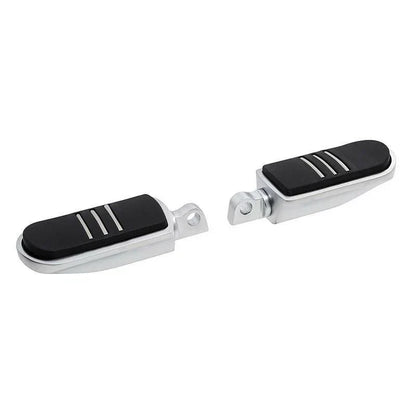 Satin Chrome Footpegs for Harley Touring Limited Softail Fatboy Sportster
