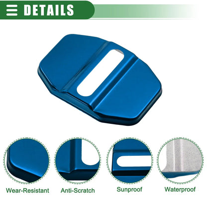 4 x Car Door Latch Lock Covers for Mercedes-Benz AMG GLC (2016-2023) Blue