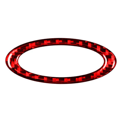 Carbon Fiber Red Steering Wheel Center Ring Cover for Ford Mondeo (2013-2019)