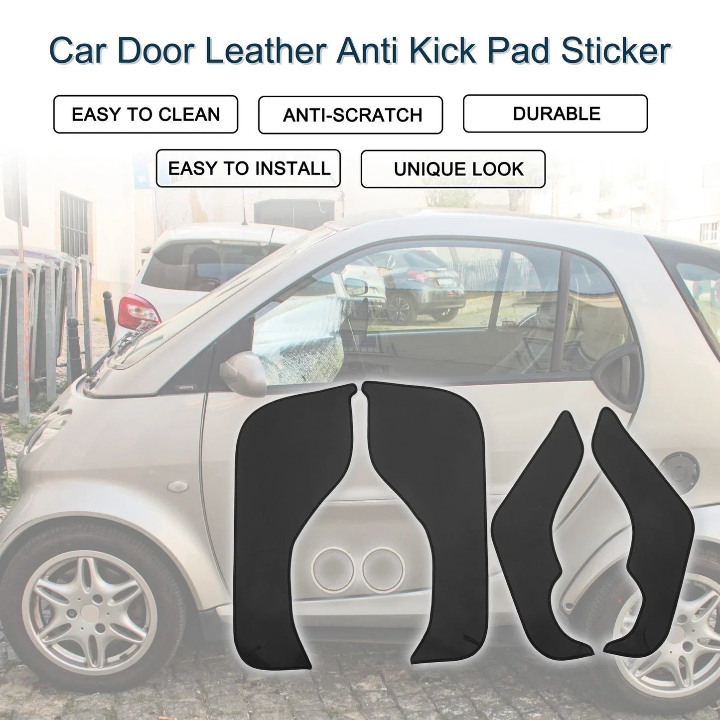 Car Door Leather Anti Kick Pad Sticker for Mercedes-Benz Smart (2022)