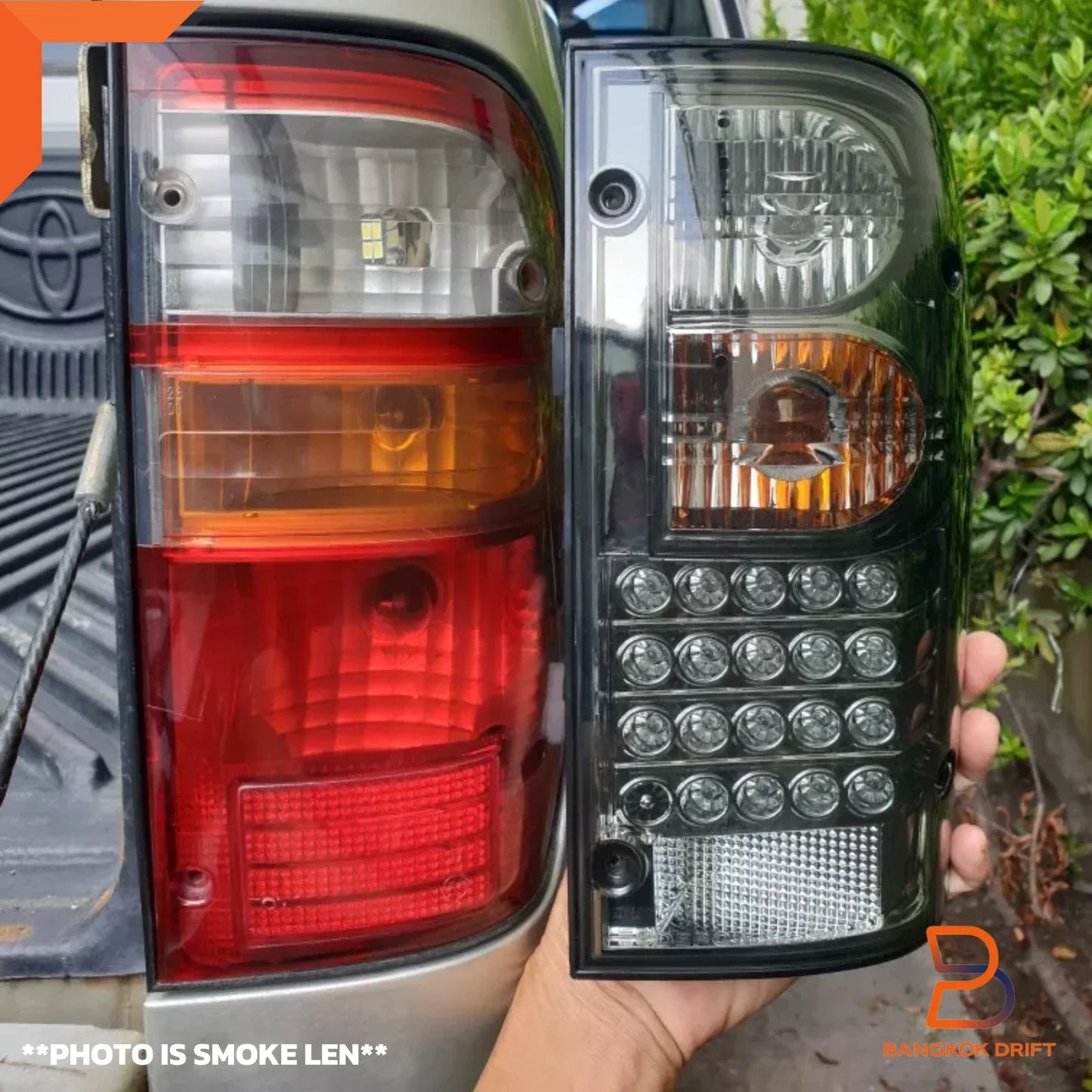 Smoked LED Tail Lights Pair for Toyota Hilux Ute LN167 SR5 (1997-2004)