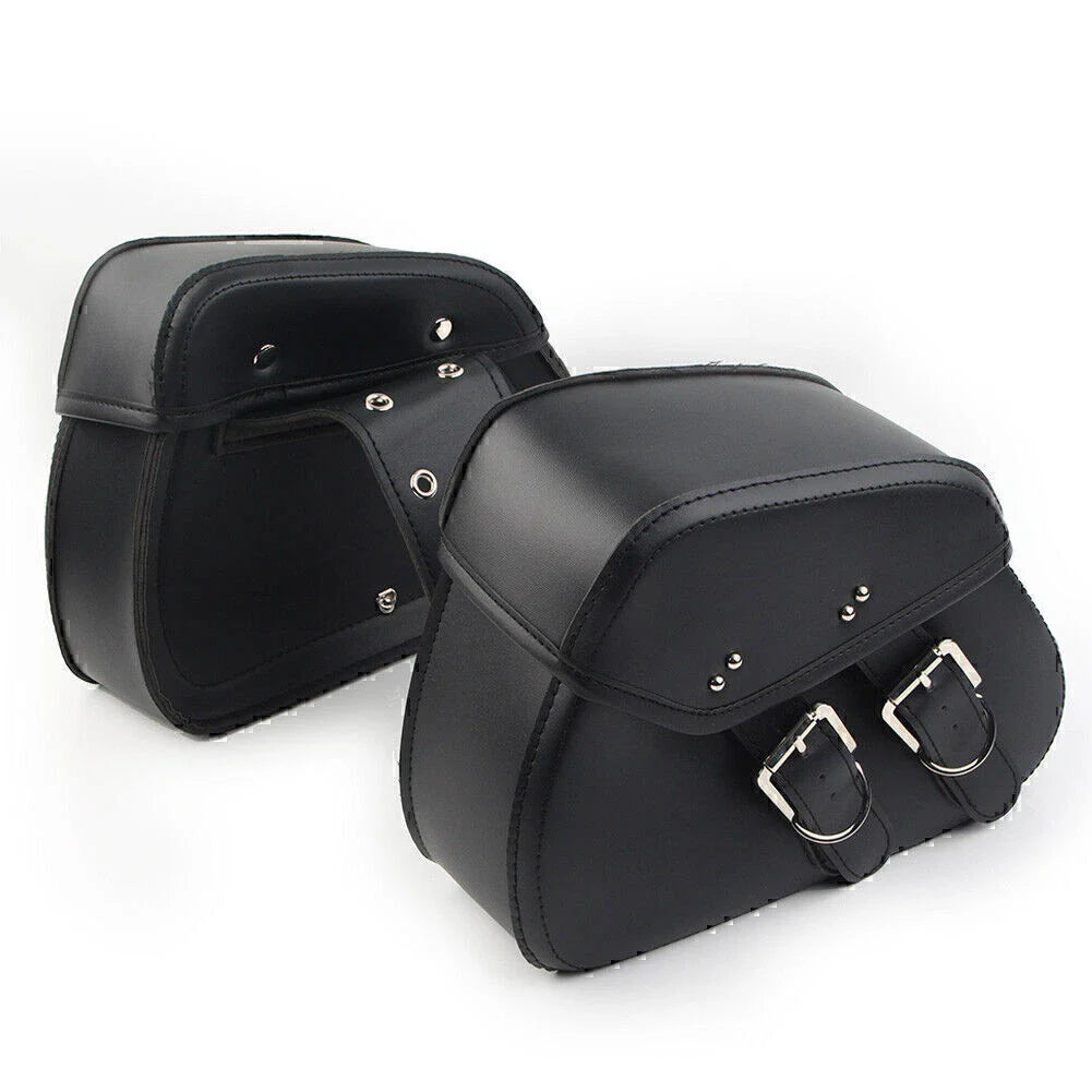 PU Leather Saddle Bags for Harley Sportster Dyna Motorcycle