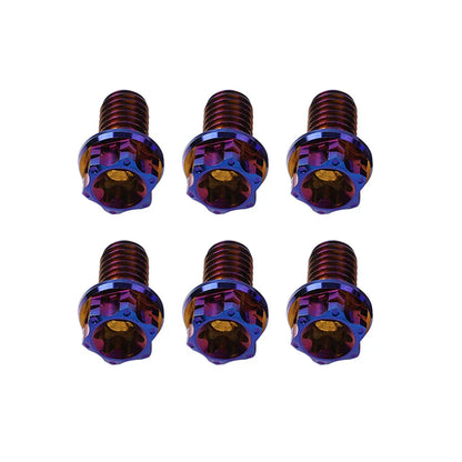 6pcs M8x40mm Titanium Torx Head Flange Bolts for Motorcycle Bike