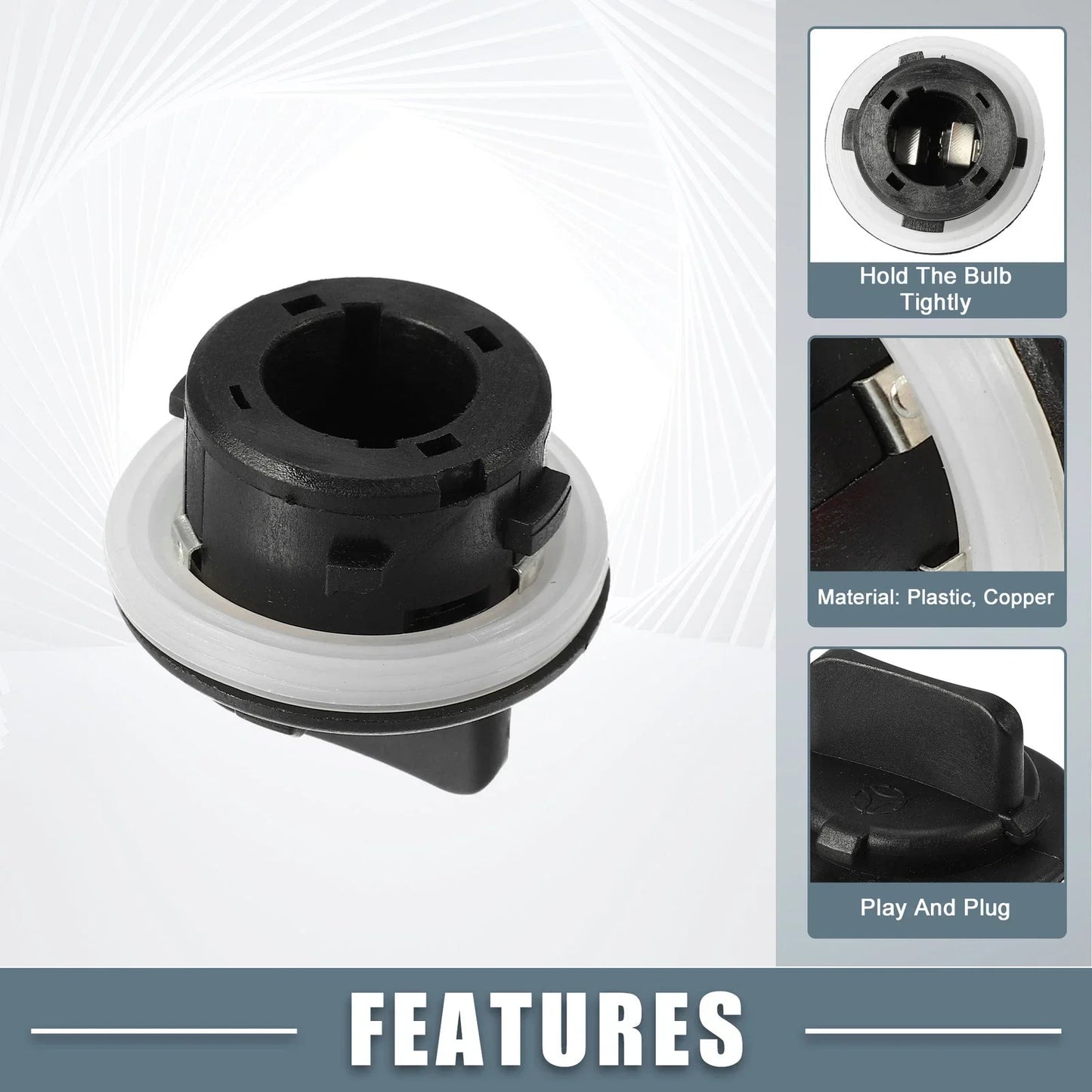 Turn Signal Lamp Holder for Hyundai (Set of 2) - Light Bulb Socket