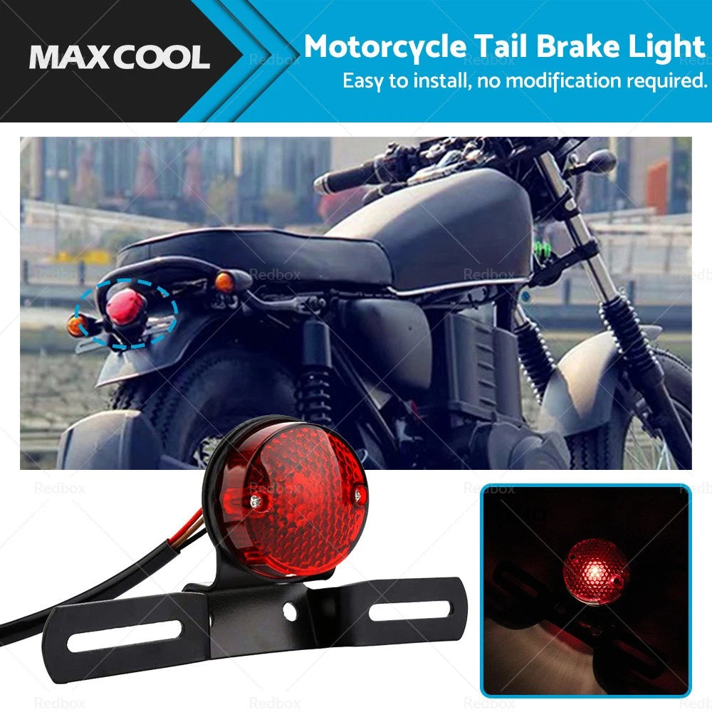 Tail Brake Light Bulb for Universal Motorcycle - Retro Rear Stop Lamp