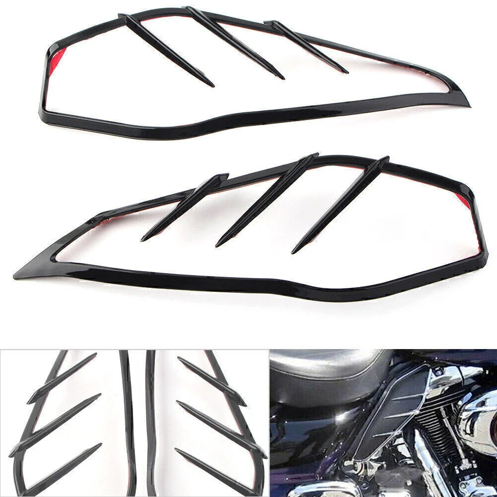 Black Mid-Frame Air Deflector Trim for Harley Electra Glide Tri Glide (2009-2023)