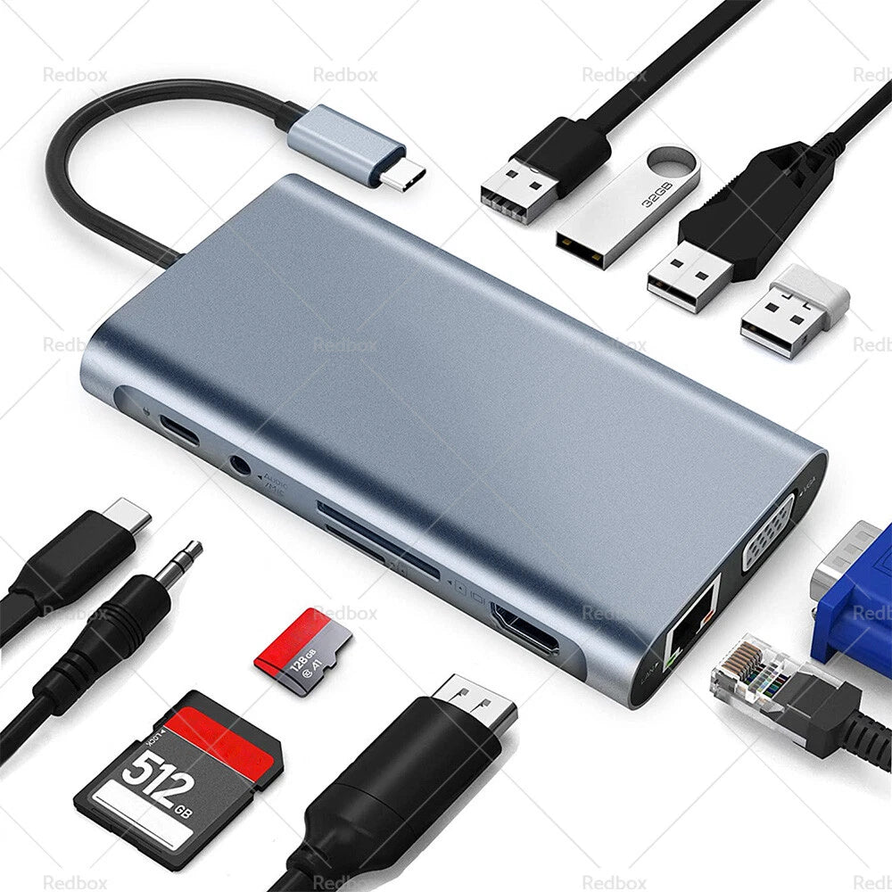USB-C HDMI USB 3.0 Hub Adapter for MacBook Pro & iPad Pro (2016-2023)