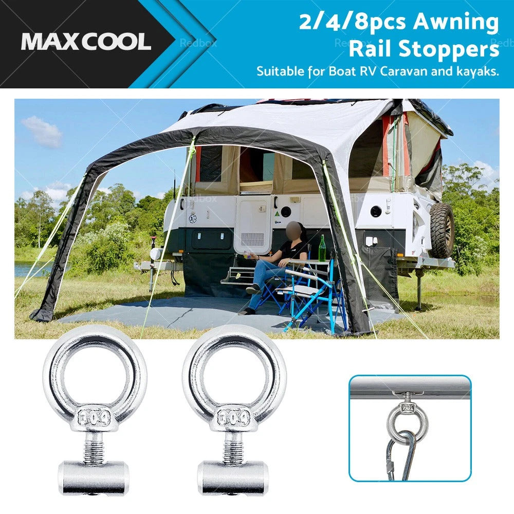 Awning Rail Stoppers Screws for Boat Caravan Stainless Steel