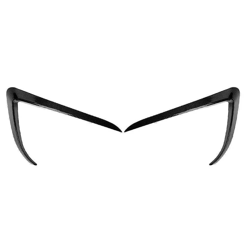 Carbon Fiber Front Fog Light Eyebrow Cover Trim for Tesla Model X (15-20)