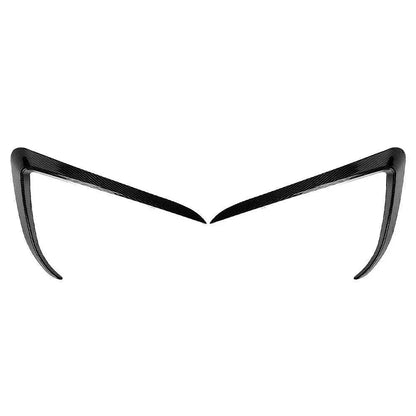 Carbon Fiber Front Fog Light Eyebrow Cover Trim for Tesla Model X (15-20)