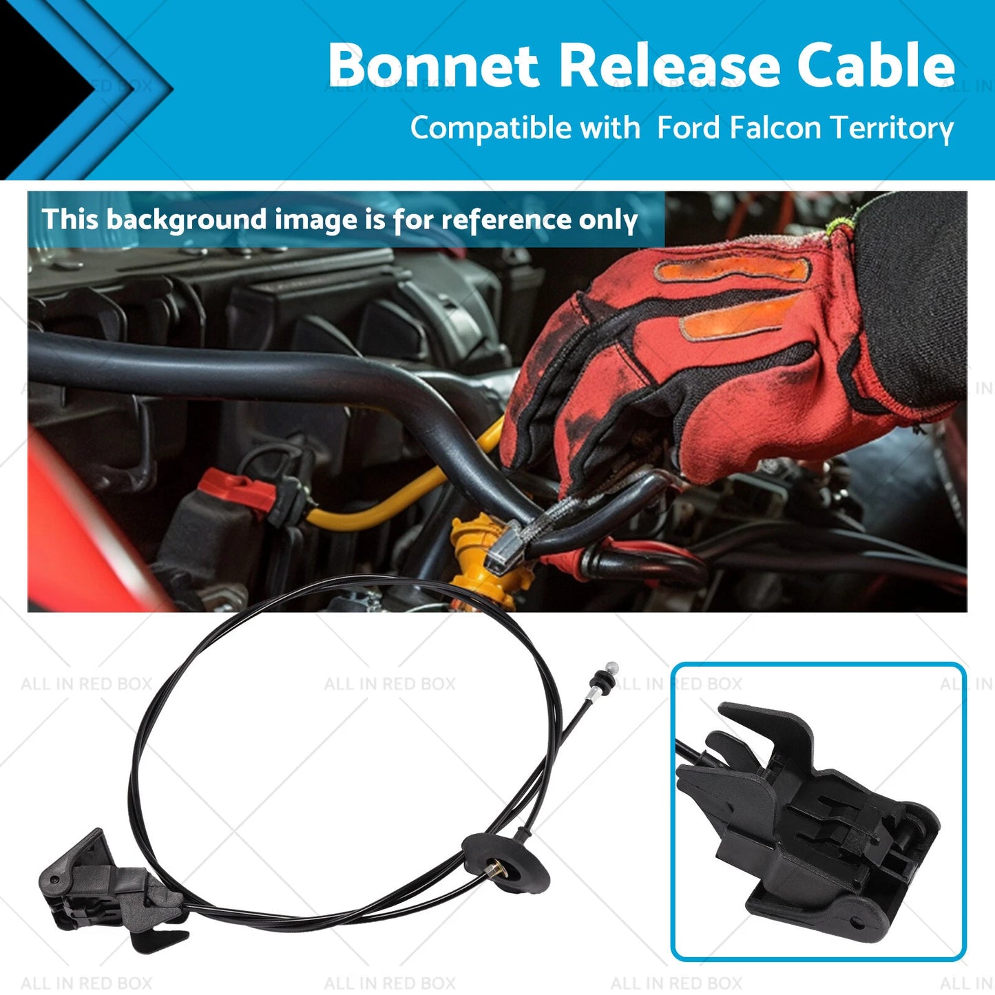Bonnet Release Cable for Ford Falcon BA BF, Territory SX SY (2002-2016)