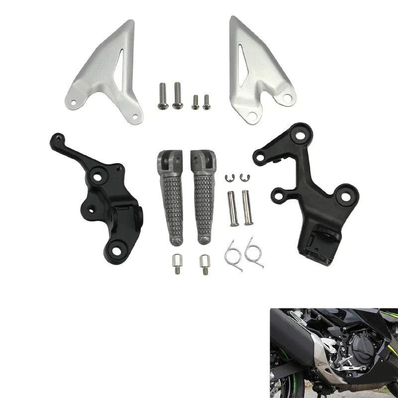 Driver Rider Footpegs Bracket for Kawasaki Ninja 400 2018-2024, Ninja 500 2024