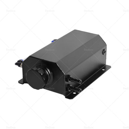 2L Aluminum Black Coolant Radiator Overflow Tank for Universal Vehicles
