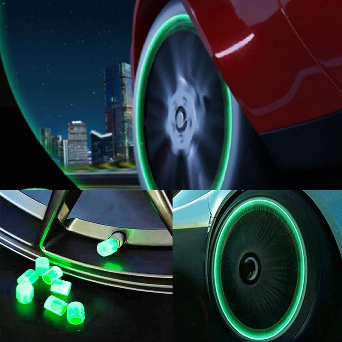 16 x Luminous Tire Valve Stem Caps for Universal Fit ( Specified)
