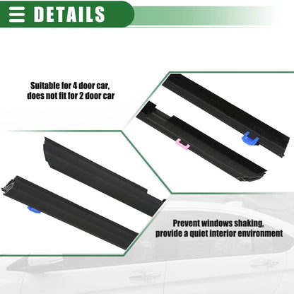 Window Weatherstrip Trim Seal Belt Kit Outer for Honda Civic (2012-2015)