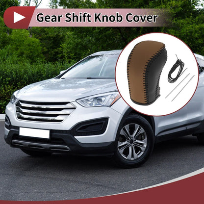 Gear Shift Knob Cover for Hyundai Tucson 2015-2018 Black Brown