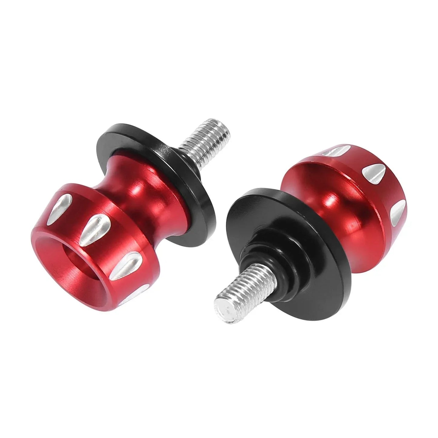 2 x M8x1.25 Red Motorcycle Swing Arm Spools for Honda & Suzuki