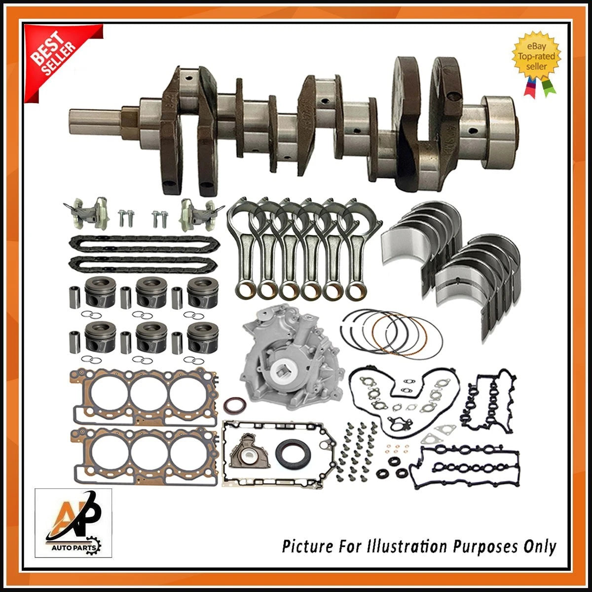 Engine Crankshaft and Rebuild Kit for Land Rover 3.0 306DT (2003–2006)