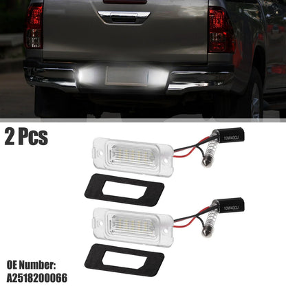 2 x LED License Plate Lights for Mercedes-Benz GL550 (2008-2012)
