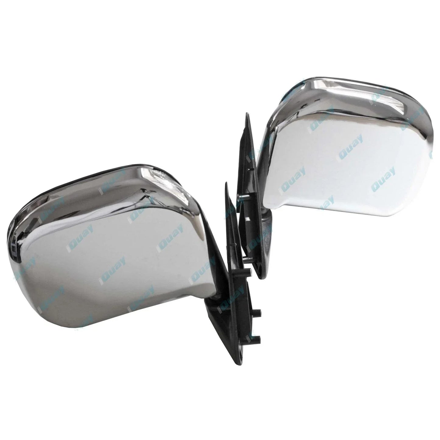 LH+RH Chrome Manual Door Mirror Pair for Toyota Hiace LH103 RZH103/113/125 89-05